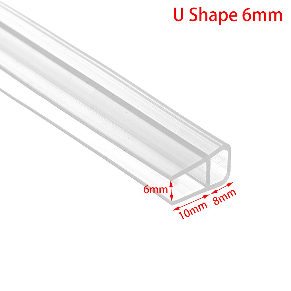 1M 6-12mm F U h Shape Sealing Strips Silicone Rubber Seal Strip Window Seal Glass Door Weatherstrip Hardware Bathroom Accessarie: U Shape 6mm
