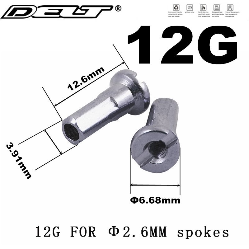 Fahrrad Speichen Nippel Kappe STRAßE MTB Berg Fest Getriebe E-Fahrrad Ende Spitze CU 12/13/14G x 12MM Zubehör