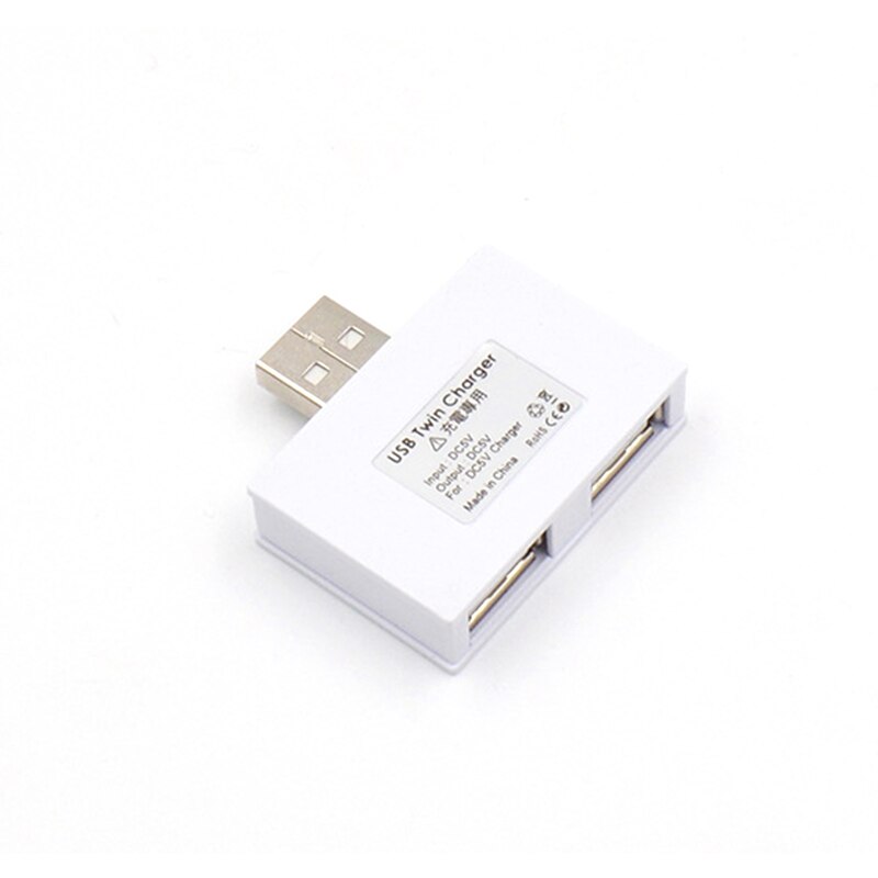 Mini usb hub  to 2 port oplader hub adapter usb splitter til telefon tablet computer