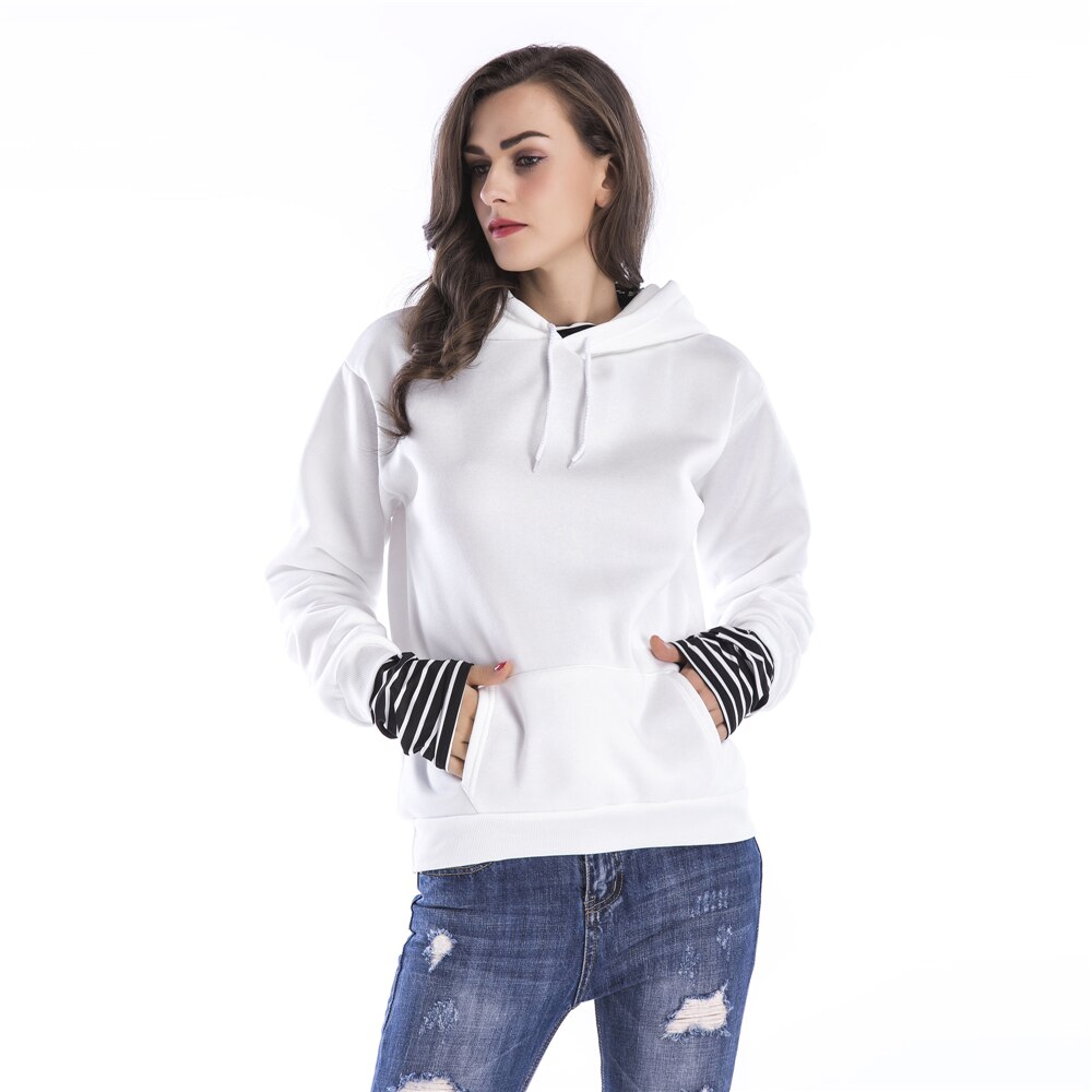 Womens Long Sleeve Fuzzy Fleece Pullover Jacket Outwear Sweatshirt Tops Coat with Pocket: M / White