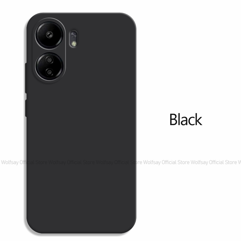 Pour Xiaomi Redmi 13C étui Xiaomi Redmi 13C 12C 10C 9C housse antichoc liquide Silicone couverture de téléphone pour Xiaomi Redmi 13C: aluminium / Black