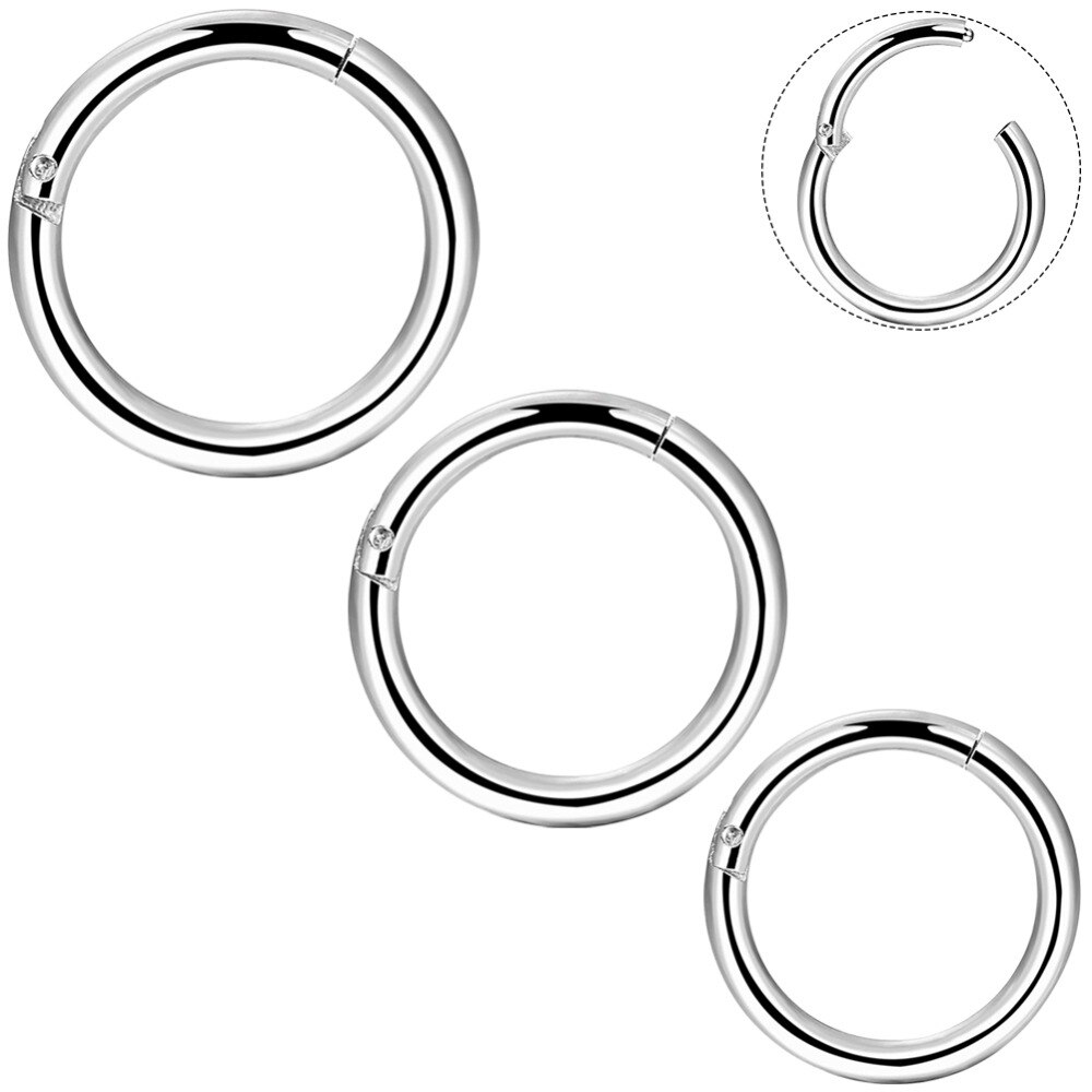 KÖRPER Punk 16g Klapp Segment Ringe 316L Chirurgische Stahl Lippe Nase Band Septum Clicker Tragus Daith Knorpel Ohrringe durchbohren