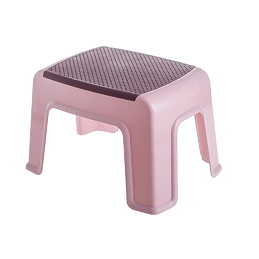 1 Stück freundlicher Badhocker mit Anti-Rutsch-Pads, Couchtisch niedriger Fußhocker Haushaltsmöbel Wechselschuhe Hocker freundlicher Fußstütze: Rosa