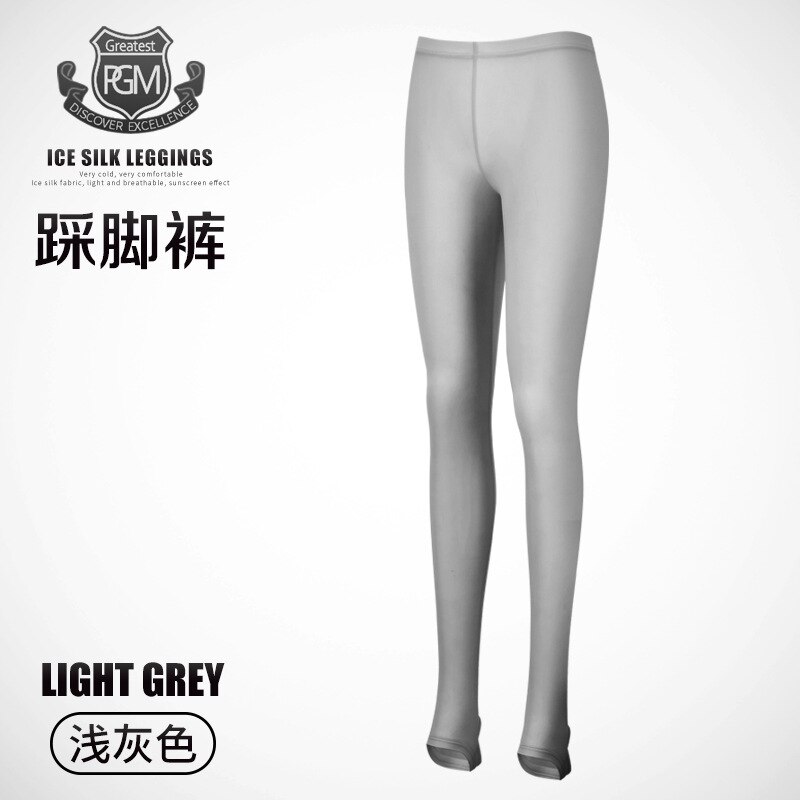 Ropa de Golf para mujer, protector solar para deportes al aire libre, pantalones de fondo de hielo, calcetines de anti UV: Gris