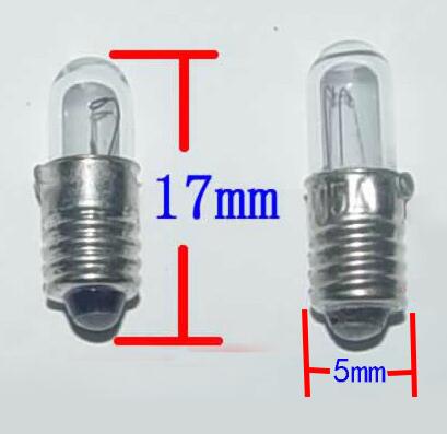 E5 Mini Indicator Light Bulb Screw 5x17mm 6.3V 12V 24V 0.1A Small Signal Indicator Lamp Yellow Light X100: 12V