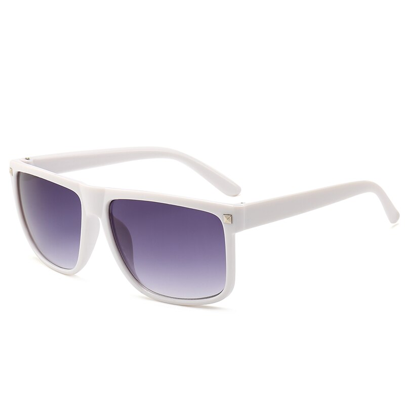 Zonnebril Vrouwen Grote Frame Square Zonnebril Vintage Oversized Zonnebril Reizen Dames Shades Uv 400: WHITE