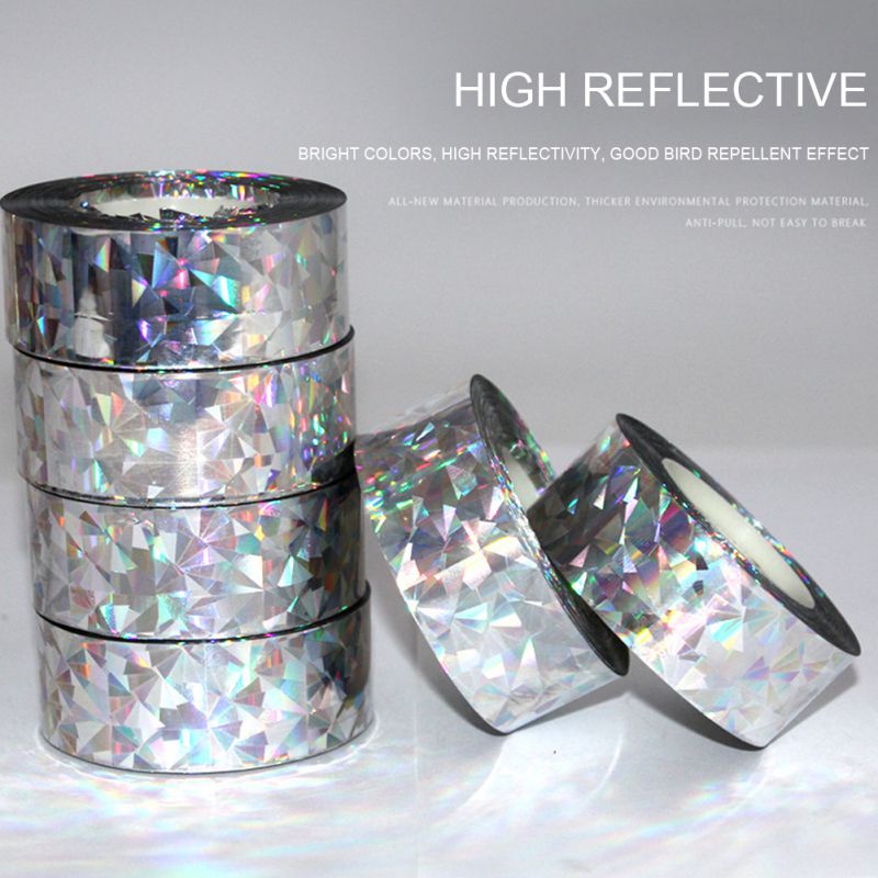Cinta repelente de palomas para ahuyentar aves, cinta reflectante de doble cara Anti-espantapájaros, cinta de Control de plagas