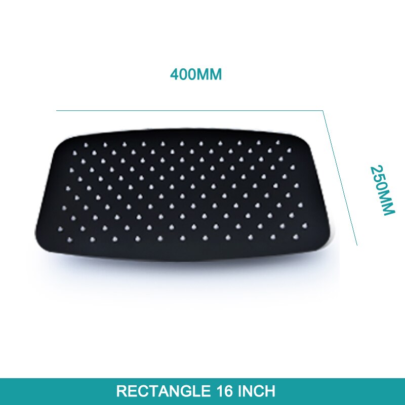 Badkamer Overhead Muur Plafond Gemonteerde Douche-Arm Top Hoofd Douche Mat Zwart Neerslag Badkamer Grote Vierkante Ronde Ovale Ovale