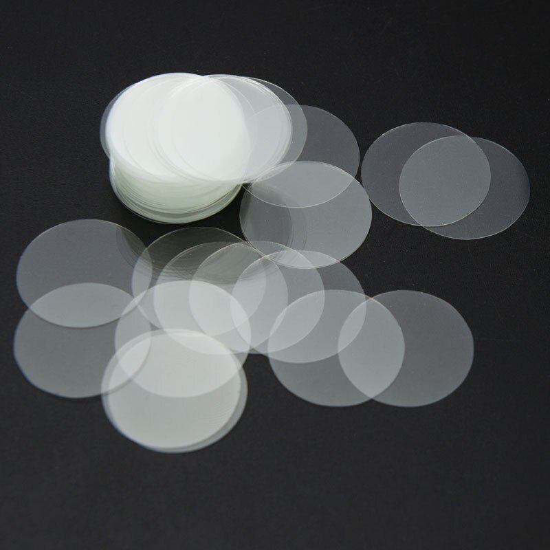 20/28mm runda blanka objektglas för mikroskopglas täckglas objektglas täckglas tjocklek 0.13 - 0.17mm 100 st objektglas för mikroskop