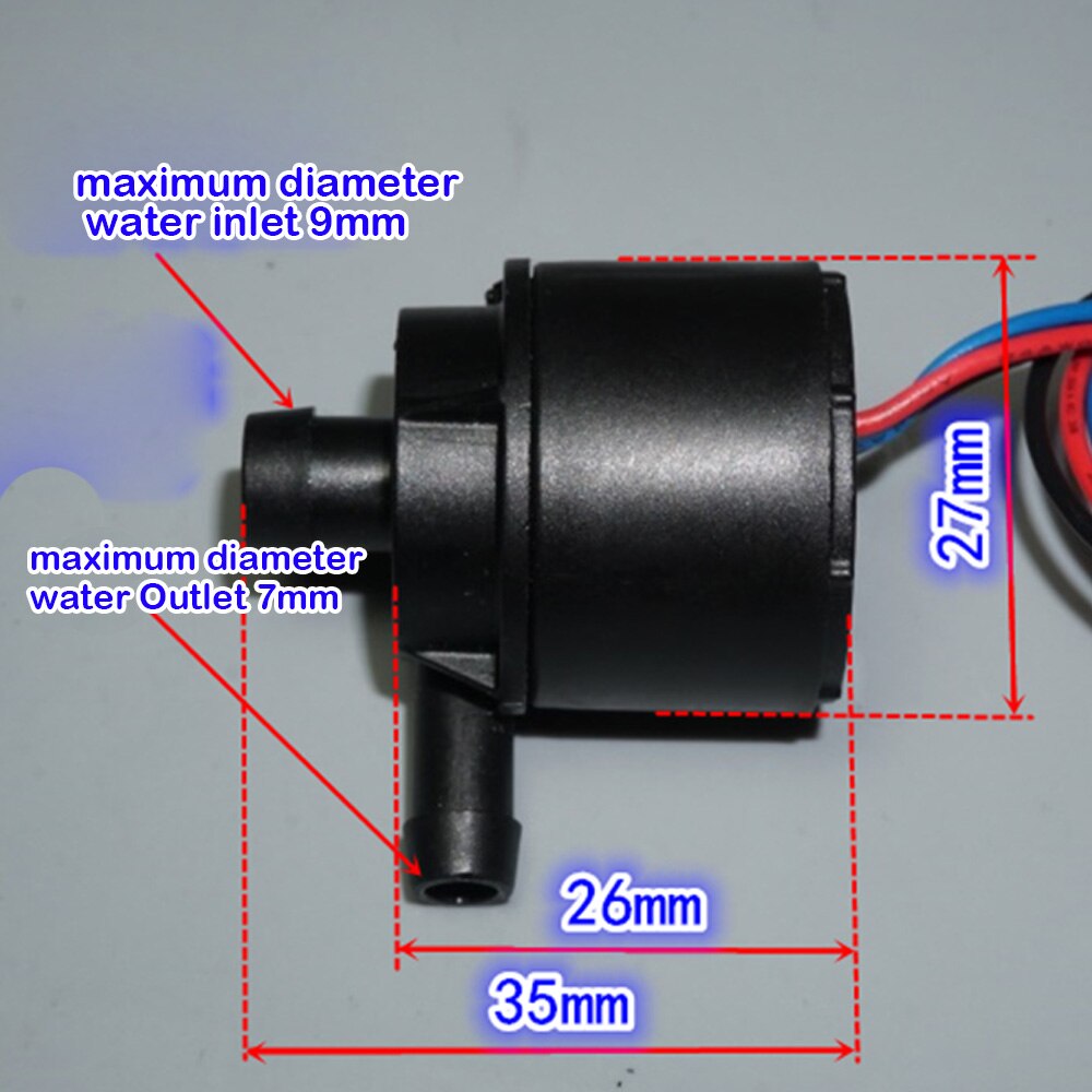 Mini Brushless Impeller Water Pump PWM Speed Control DC 12V Waterproof Sealed Centrifugal Silent Water Pump Circulating Pump