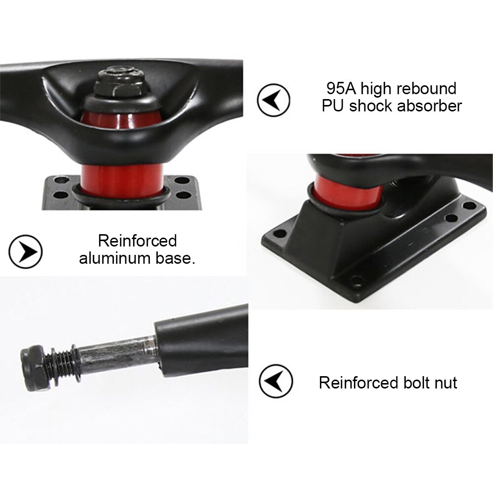 5Inch Skateboard Trucks Longboard Brug Skate Board Truck Beugel Road Skateboard Vervanging Voor Meest Skateboards