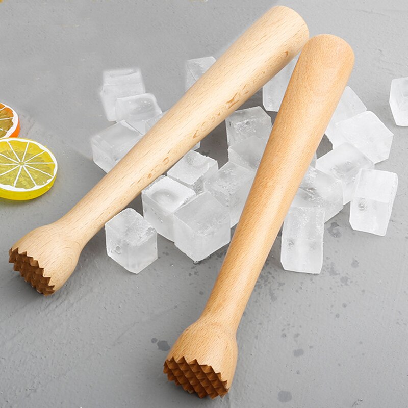 Beech Pestle Wooden Cocktail/Crushed Popsicle Lemon Pressed Juice Popsicle/Bar Milk Tea Mixing Stirring Stick