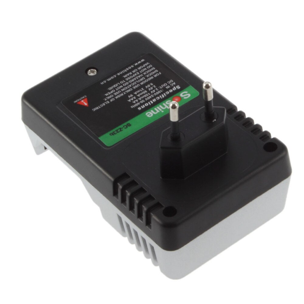 Rechargeable Battery Charger AA AAA 9V Ni-MH Ni-Cd Batteries Wall Desk Charging Chargers for Travel EU Plug