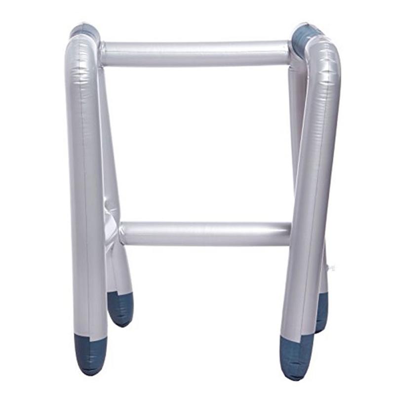 2pcs Inflatable Zimmer Frame and Walking Stick Blow Up Novelty Dress Up Prop Blow up toy costume party Accessory