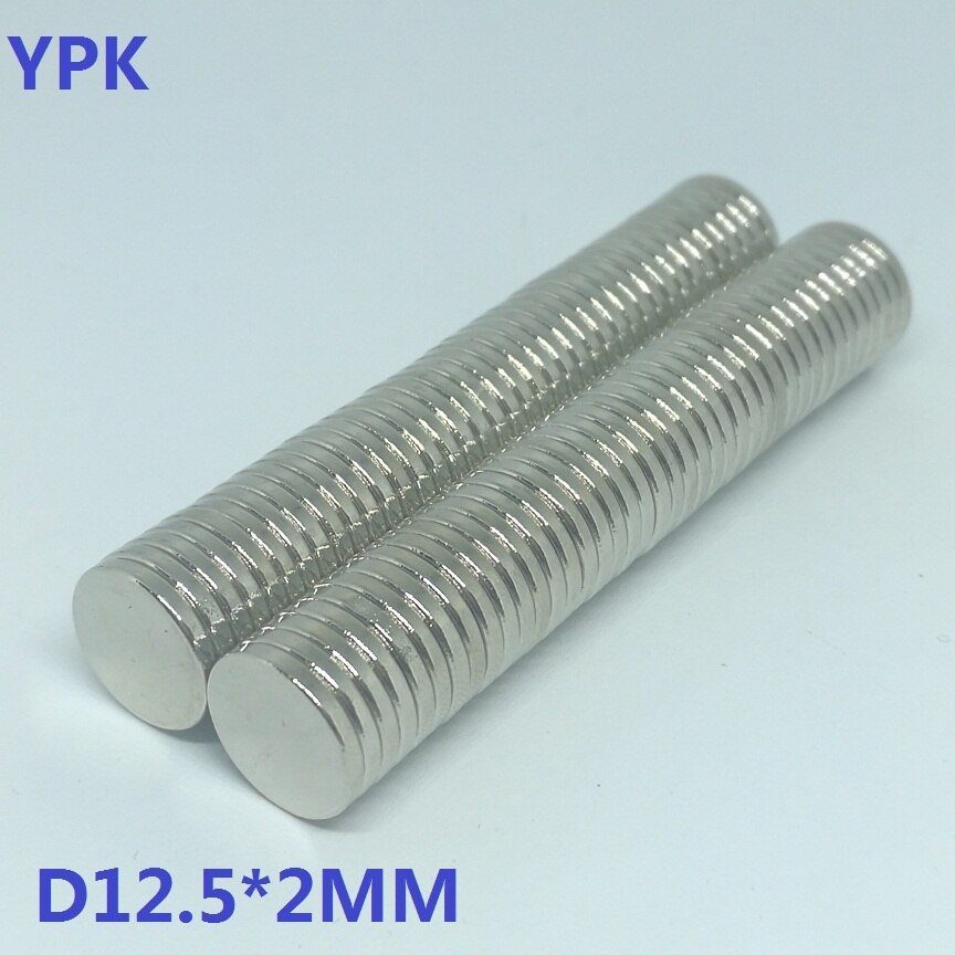 10 20 50 stk/parti neodymmagnet 12.5*2 skiver sjælden jord permanent magnet 12.5 x 2 n38 stærk ndfeb magnet 12.5 x 2