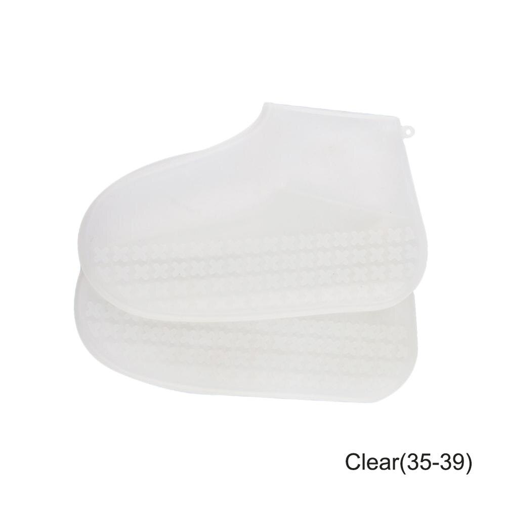 2019 nuovo copriscarpe impermeabile in Silicone da esterno antipioggia escursionismo antiscivolo 4 colori: Clear(35-39)