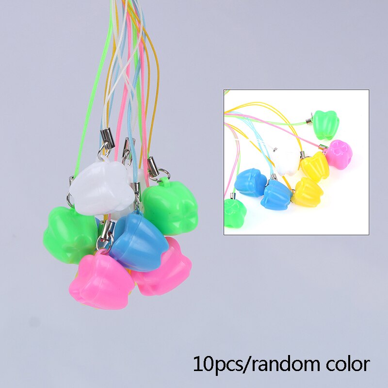 10Pcs Tooth Shape Kids Teeth Storage Boxes Child Baby Deciduous Tooth Organizer Mini Plastic Container Small Box