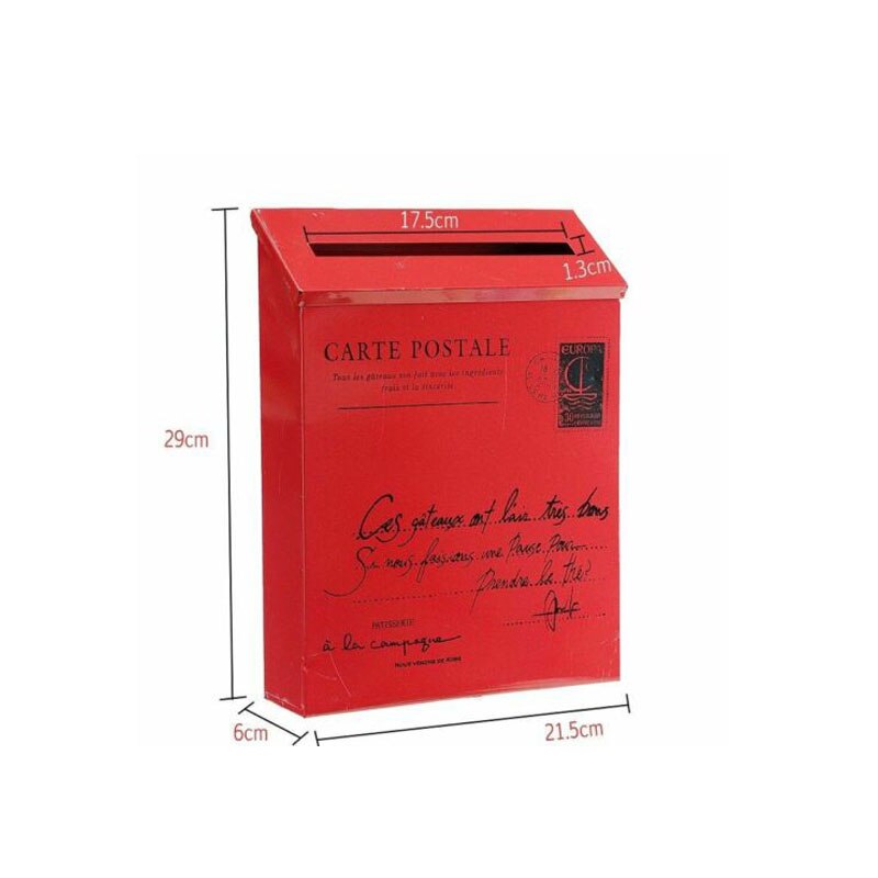 Buzón Pastoral Retro de pared para exteriores, caja de correos de periódico de 7 colores, caja de letras grande de estilo americano, decoración para el jardín del hogar