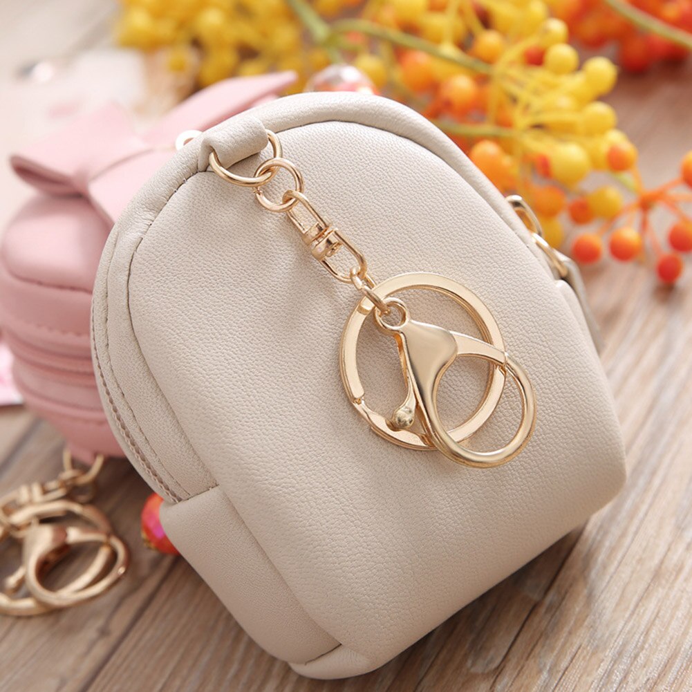 Nette Mini Leinen Keychain Kleine Tasche Schlüsselanhänger Frische Farbe Geldbörse Für Frau Tasche Anhänger freundlicher Spielzeug