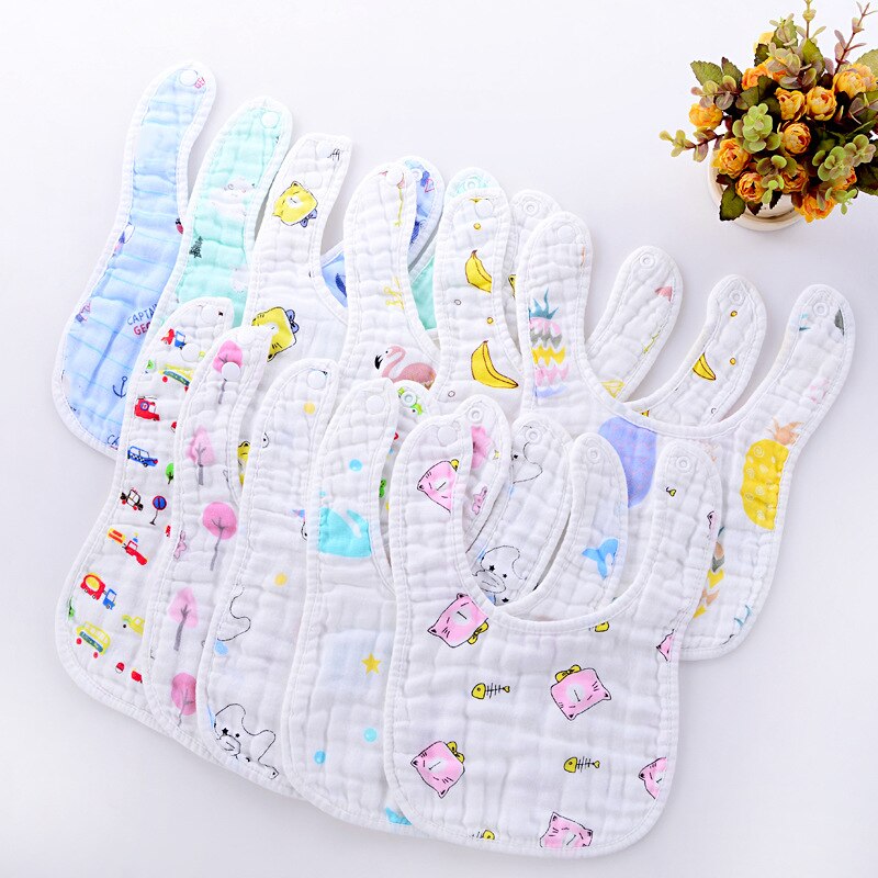 Bomull bandana haklappar baby babador matning smock spädbarn rapa trasor muslin saliv handduk baby äta tillbehör mjuk baby grejer