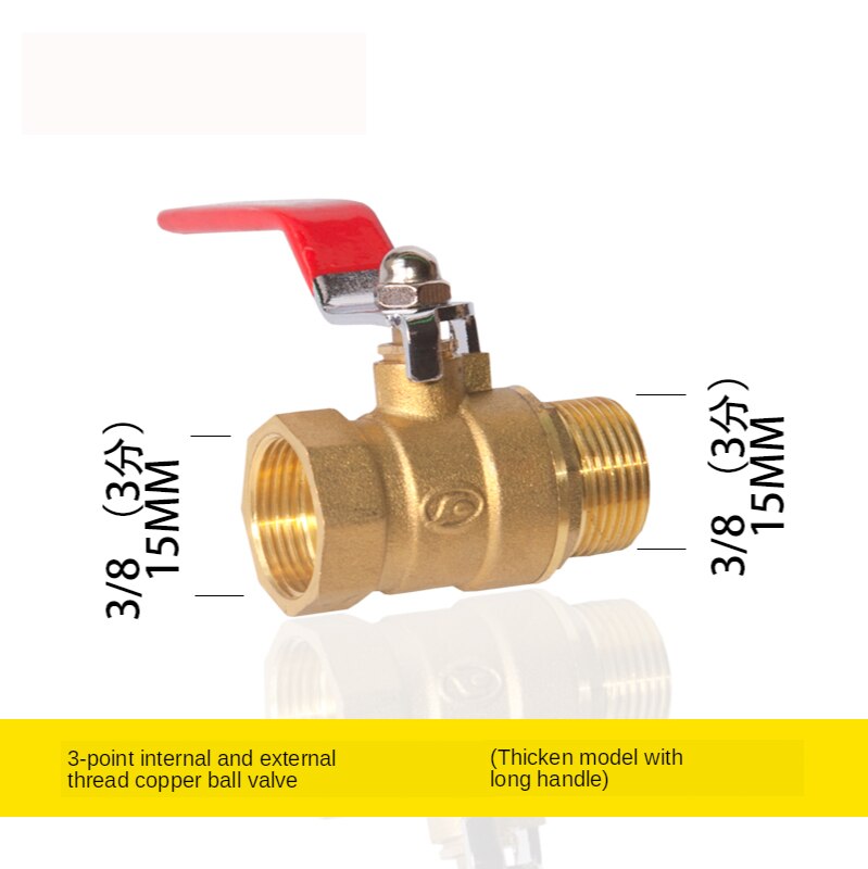 Pneumatic 1/8" 1/4'' 3/8'' 1/2' BSP Female/Male Thread Mini Ball Valve Brass Connector Joint Copper Pipe Fitting Coupler Adapter