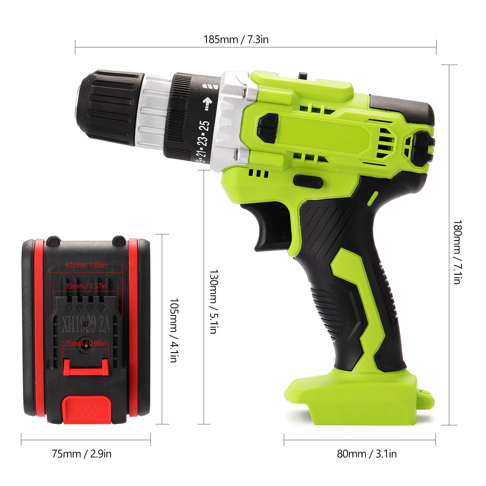 21V Woodworking Electric Cordless Drill High-power Lithium Battery Wireless Rechargeable Hand Drills DIY Electric Power Tools