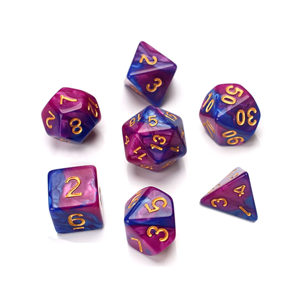 7 teile/satz Würfel Digitale Multi Sided Acryl Würfel Für RPG Dungeons Und Drachen Bord Spiele Würfel