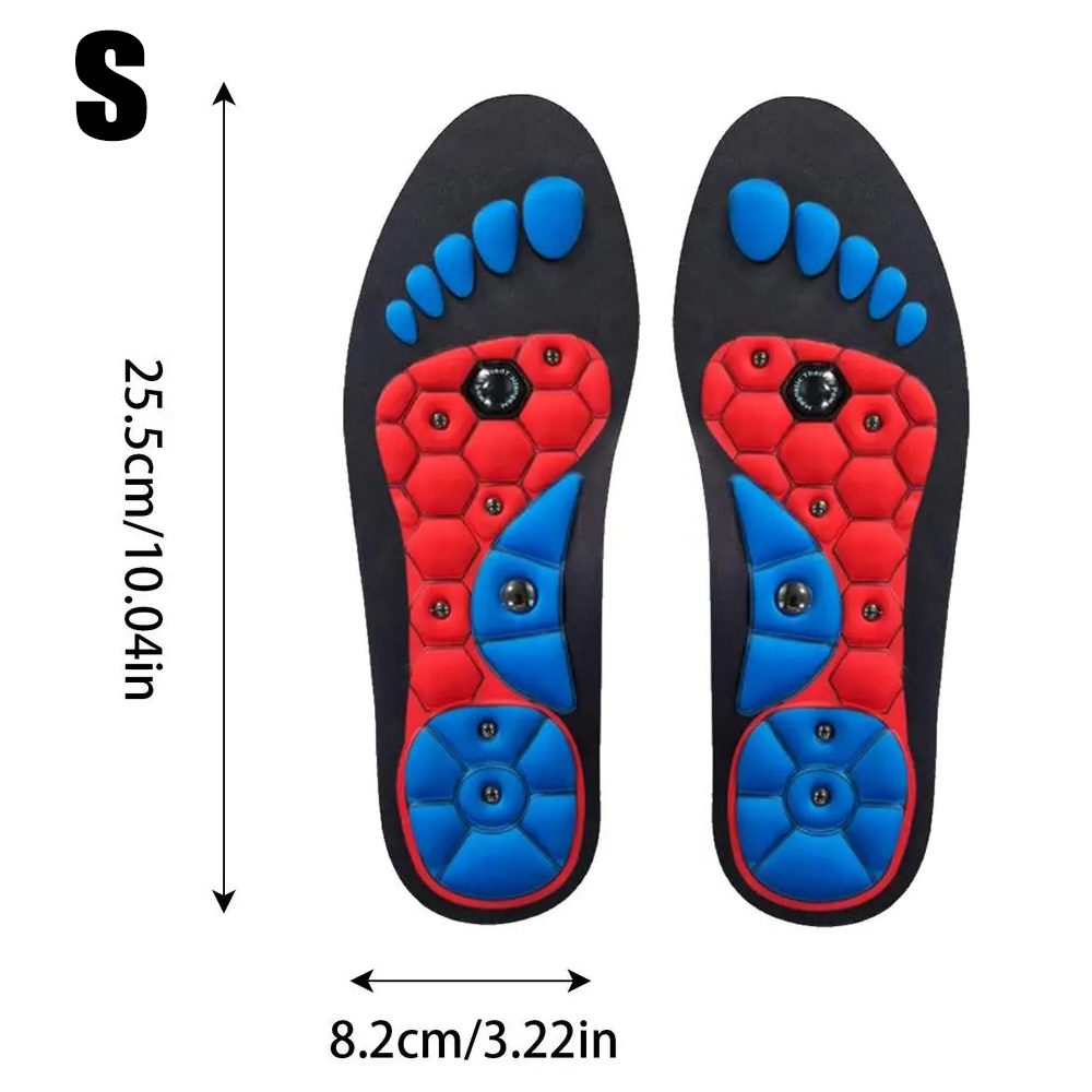 Magneettiterapiapohjalliset jalan akupistehierontatyyny eva holvituki ortopedinen pohjallinen urheilu juoksu väsymystä vähentävät terveyspohjalliset: Ruskea