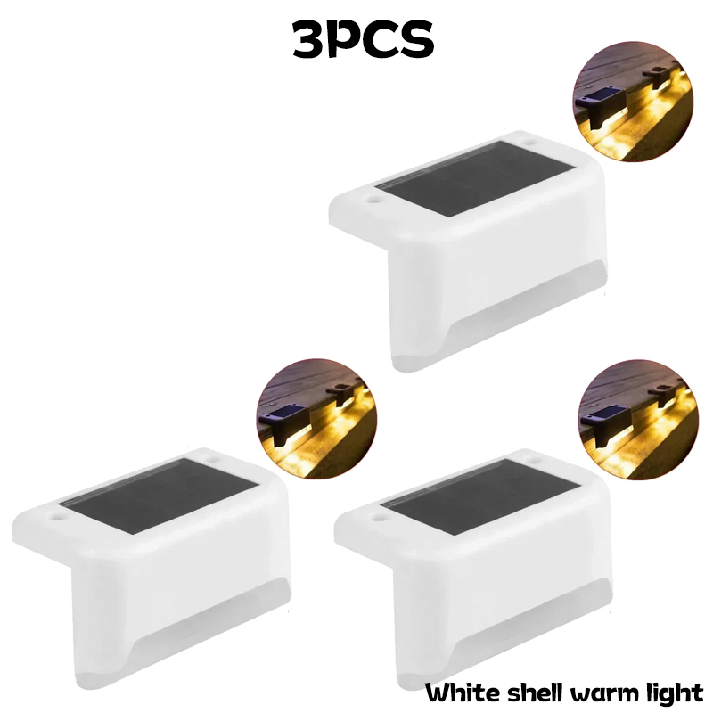 1-10 stk. solcelledrevne terrasselamper udendørs trinlamper vandtætte led-solcellelamper til gelænder trapper trinhegn have terrasse og sti