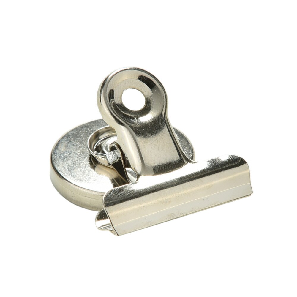 5pcs 3cm Silver Metal Clamp Multifunctional Paper white board Magnetic Clip Magnet Memo Note Message Holder