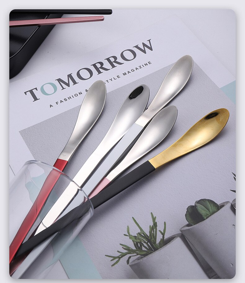 304 Stainless Steel Long Handle Stirring Spoon Cocktail Bartender Spoon Coffee Spoon Dessert Long Spoon Japanese Stirring Spoon