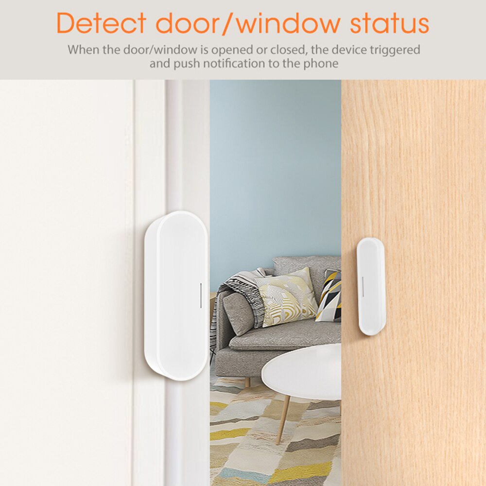 Smart Door Sensor with Tamper-proof Function Door & Window Sensor with Notification Reminder Home Security Zigbee Work
