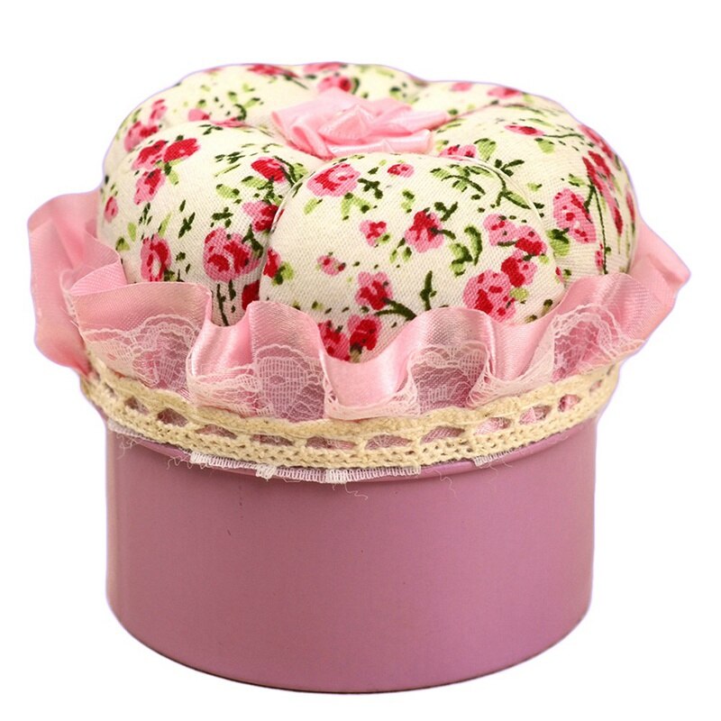 Needle Pin Cushion with Storage Case Pumpkin Pincushions Needlework Sewing Box for DIY Needle Thread Organizer Sewing Supplies