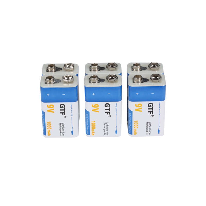 GTF USB 9V 1000mAh Liion Rechargeable Battery USB lithium battery for