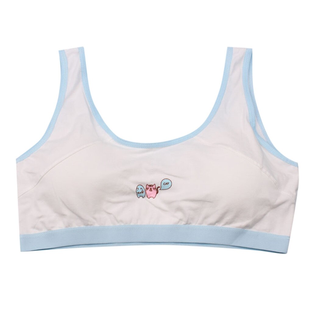 Kids Girls Underwear Foam Bra Vest Children Underclothes Sport Undies Clothes Cotton Soft Brassiere Sport Girl Bras For Teen: D