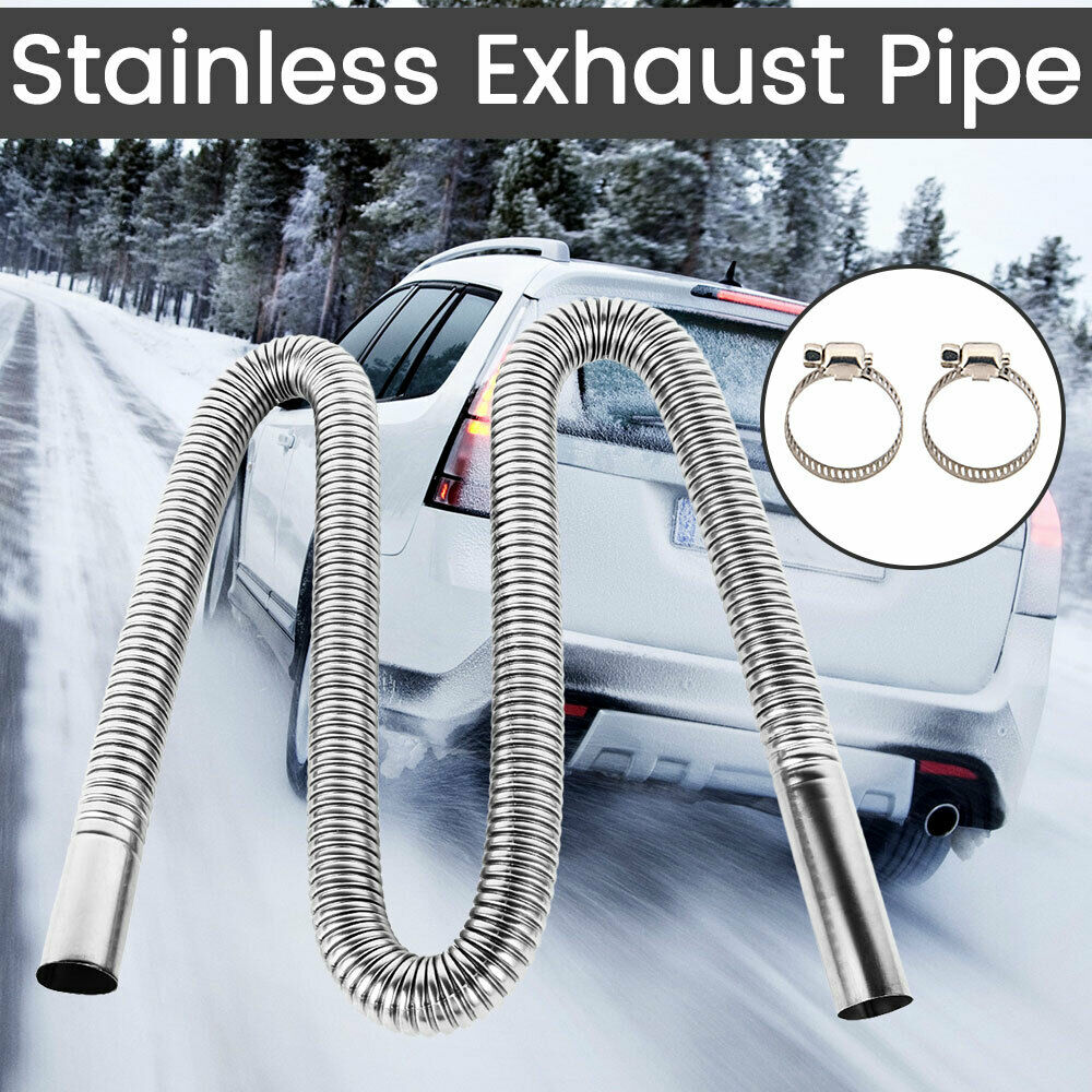 Parking Air Heater Tank Exhaust Stainless Steel Pipe Diesel Gas Vent Hose 120cm: Default Title