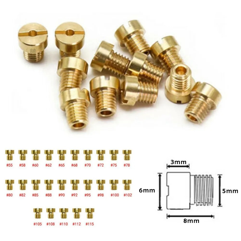 25 Stuks Hoofdjet 55-115 M5 5Mm Voor Dellorto Carburateur Vergaser Shbc Shb Shb Carburateur Accessoires