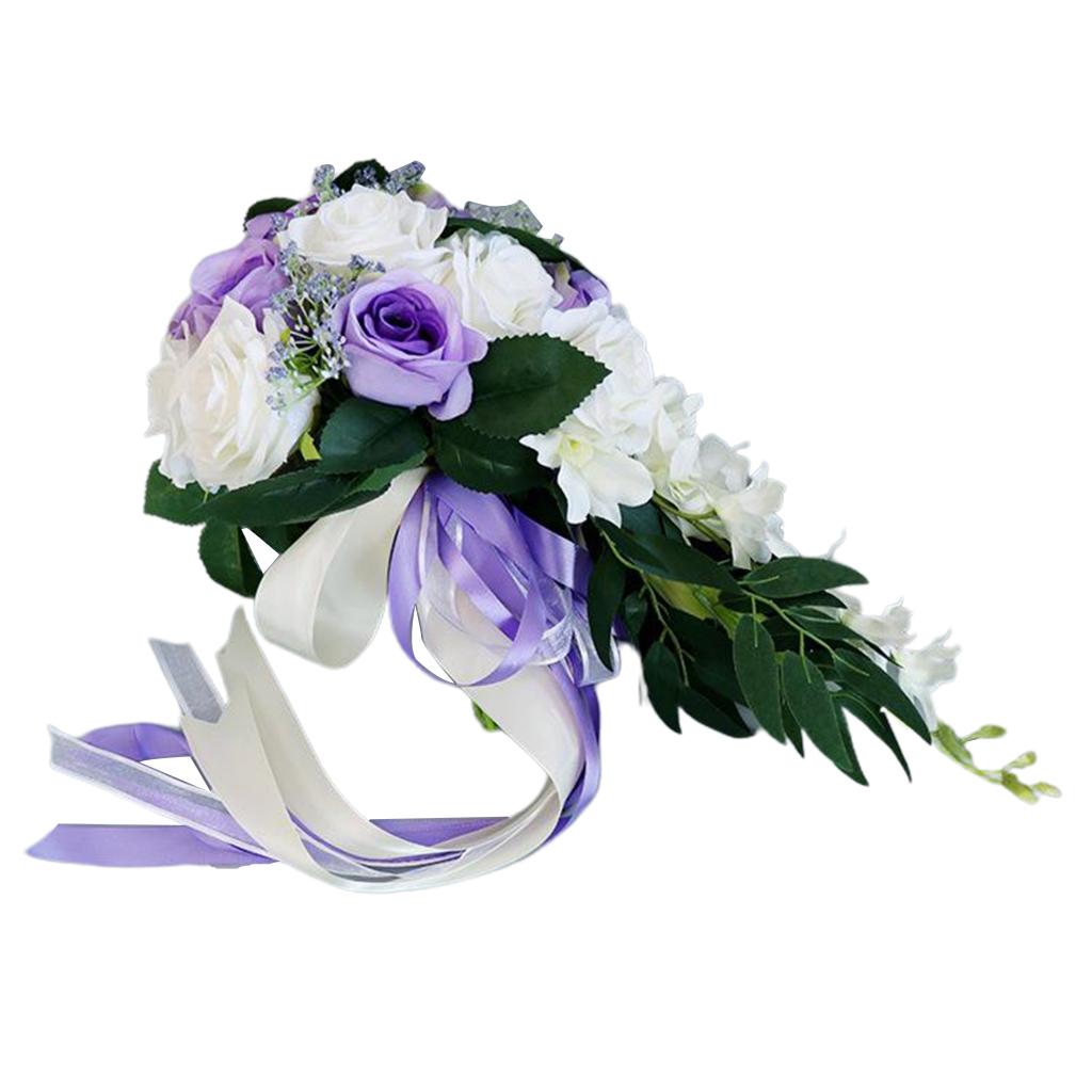 Bruiloft Romantische Boeket Bruid Bruidsboeketten Bruidsmeisje Boeket Kunstbloemen Valentijnsdag Bekentenis Party Kerk: D