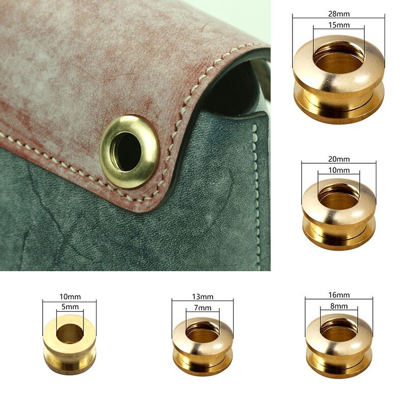 Solide Durcheinander Schraube Zurück Ösen Mit Scheibe Ösen Leder Handwerk Zubehör Für Tasche Bekleidungs Schuh Kleidung Jeans Dekoration