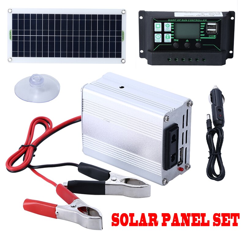200W Solar Panel Kit Monocrystalline Silicon Solar Panel 12V To 220V Battery Charger With 100A Controller For Trailer Camper Van