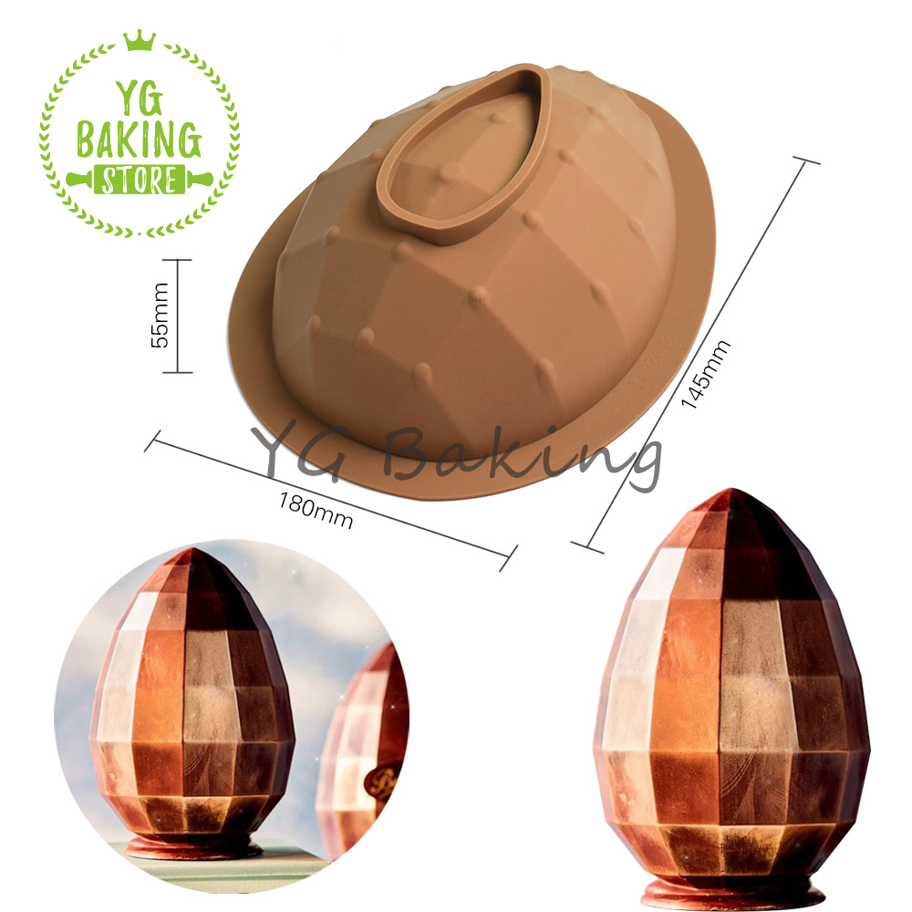 Dorica, varios huevos de Pascua, de molde para Mousse de Chocolate, bricolaje, rompible, molde de silicona para dulces, herramientas de decoración de pasteles, utensilios para hornear: violet