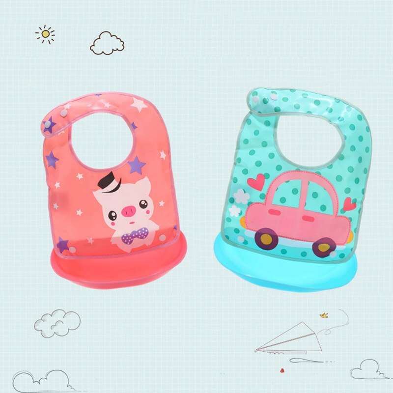 1 Pcs Waterproof Baby Bibs Apron Cute Cartoon Baby Bibs Towel Adjustable Detachable Baby Burp Bibs Infant Supplies
