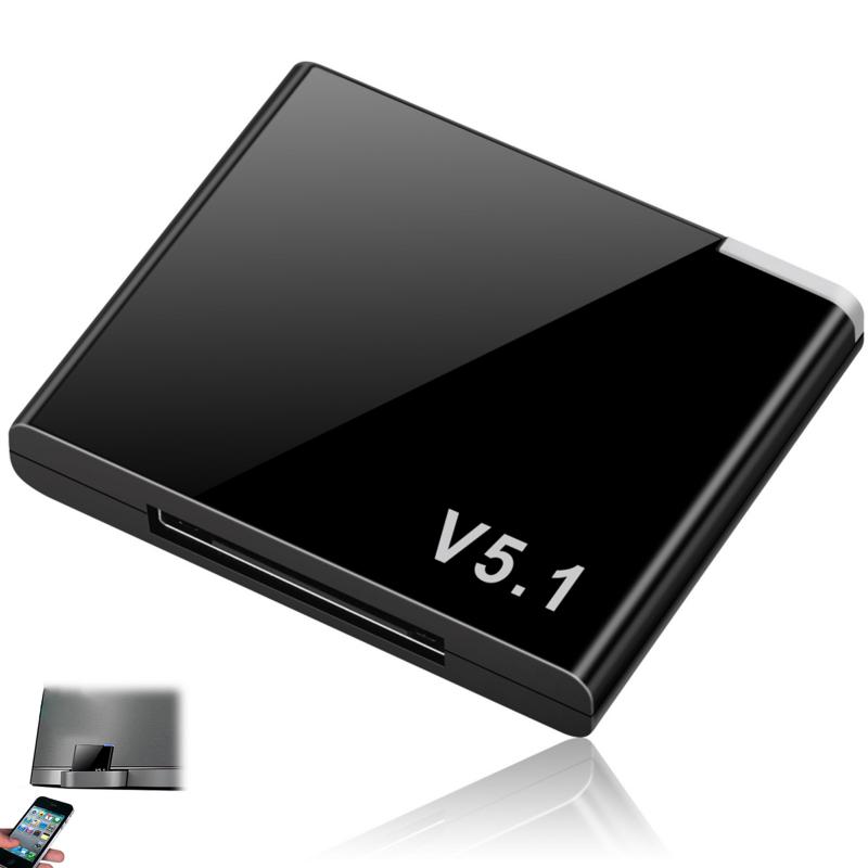 I-WAVE 30 Pin Bluetooth 5.1 Audio Receiver A2DP Music Mini Wireless Adapter For IPhone IPod 30 Pin Jack Analog Speaker