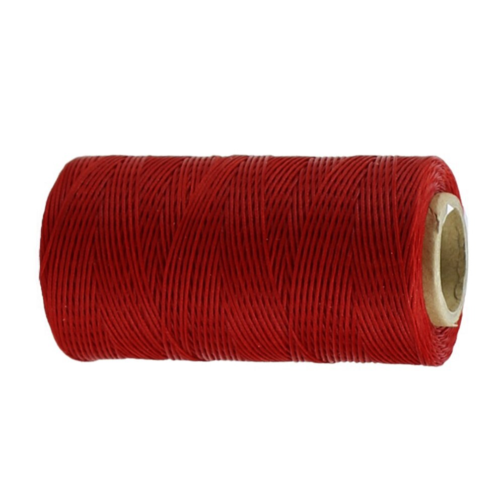 260M 150D 0,8mm Flache Gewachste NäHenne Linie dicke Gewachste Gewinde für Leder gewachste Schnur für Leder Handwerk Hand näHenne Gewinde: rot
