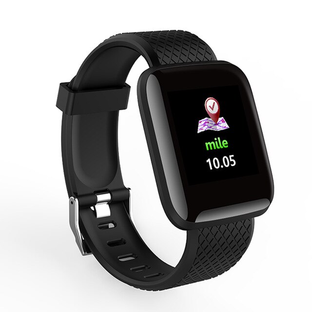 Kinder Uhren Smart Uhr HR Schrittzähler Fitness Tracker Kinder Sport Uhr Jungen Mädchen SmartWatch Herz Rate Monitor Armbanduhr: Black