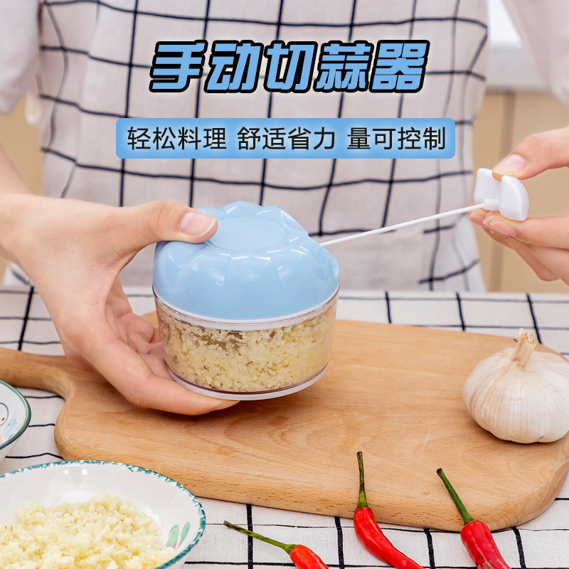 3In1 Garlic Press Garlic Chopper Onion Multifunctional Hand-pulled Meat Grinder Shredder Hitter Household Kitchen Gadget Tool