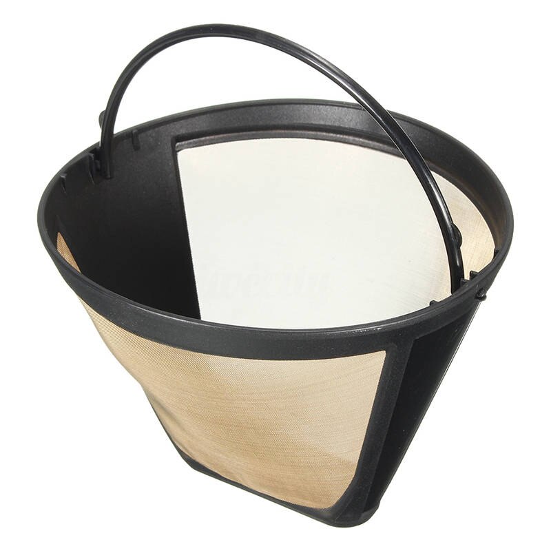1pc fast gjenbrukbare  #4 kjegleformede kaffefilternettkurv rustfri