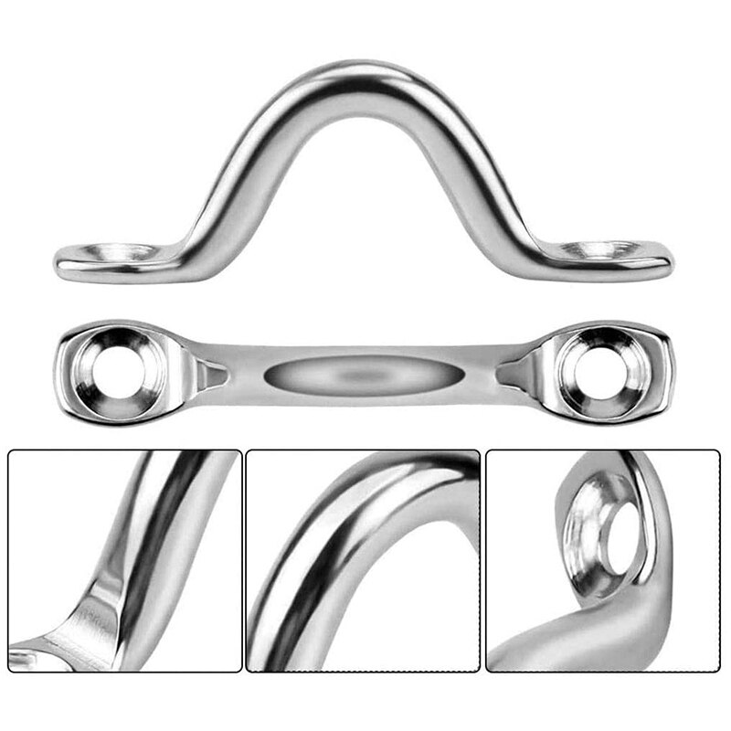 15Pcs Stainless Steel Peck Plate Eye Plates Ceiling Hook Kayak Eye Plate Kayak Pad for Kayak Canoe, Kayak Canoe Rigging