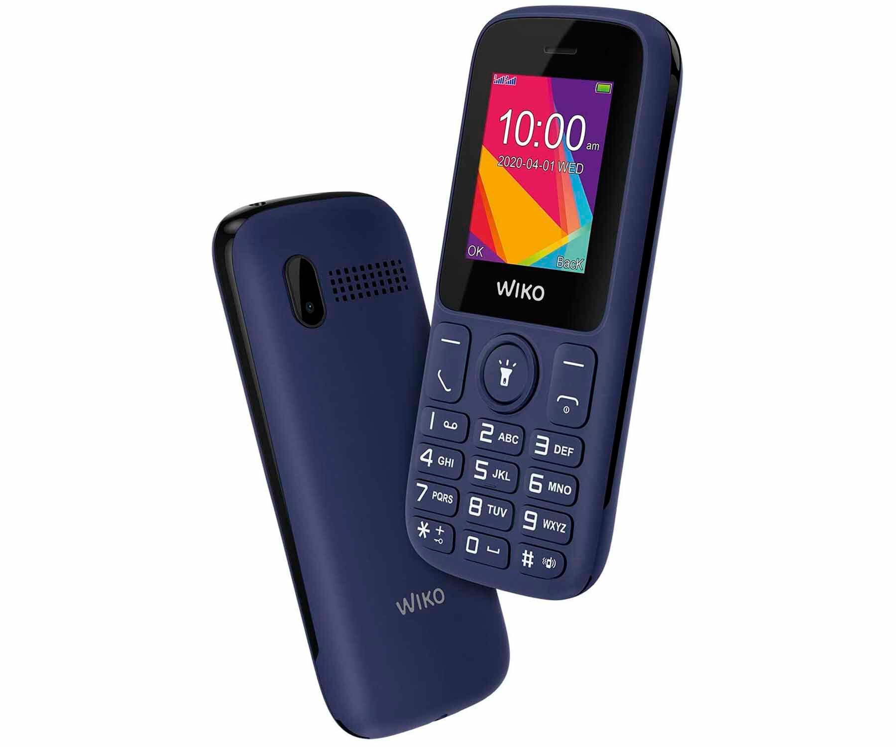 WIKO F100 AZUL MÓVIL SENIOR DUAL SIM 1.8'' CÁMARA VGA BLUETOOTH RADIO FM
