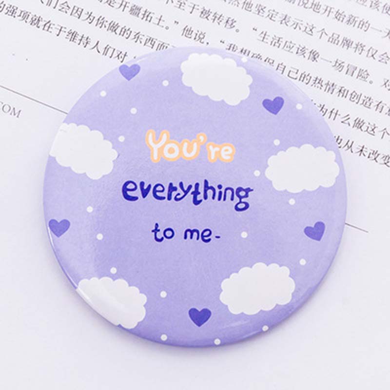 Mini Multi Styles Round Makeup Mirror Cartoon Pattern Portable Compact Pocket Women Girl Cosmetic Small Compact Mirrors